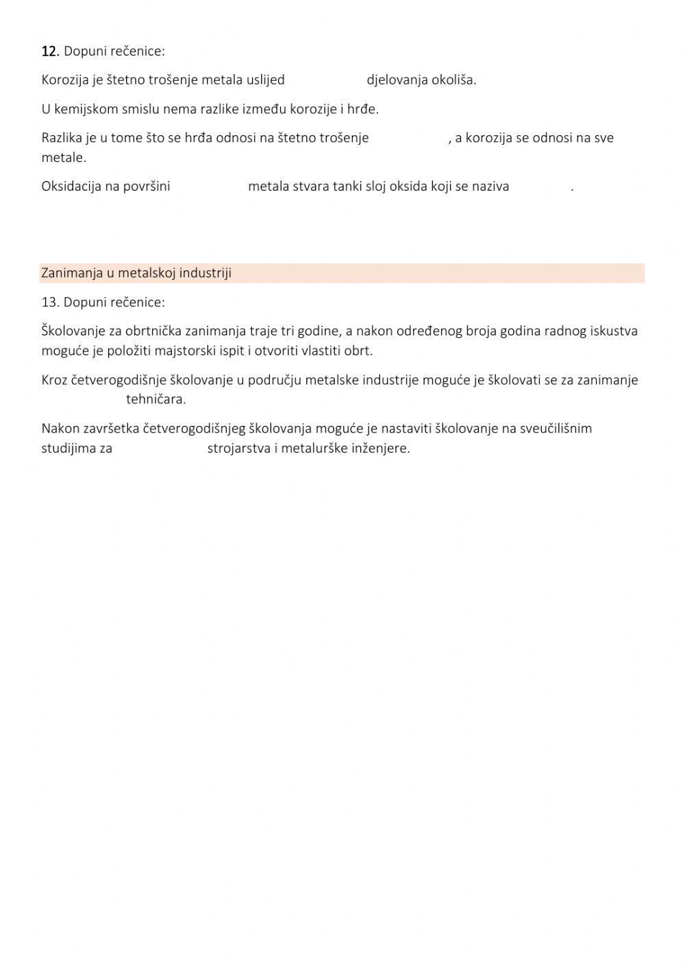 Metali i njihova primjena