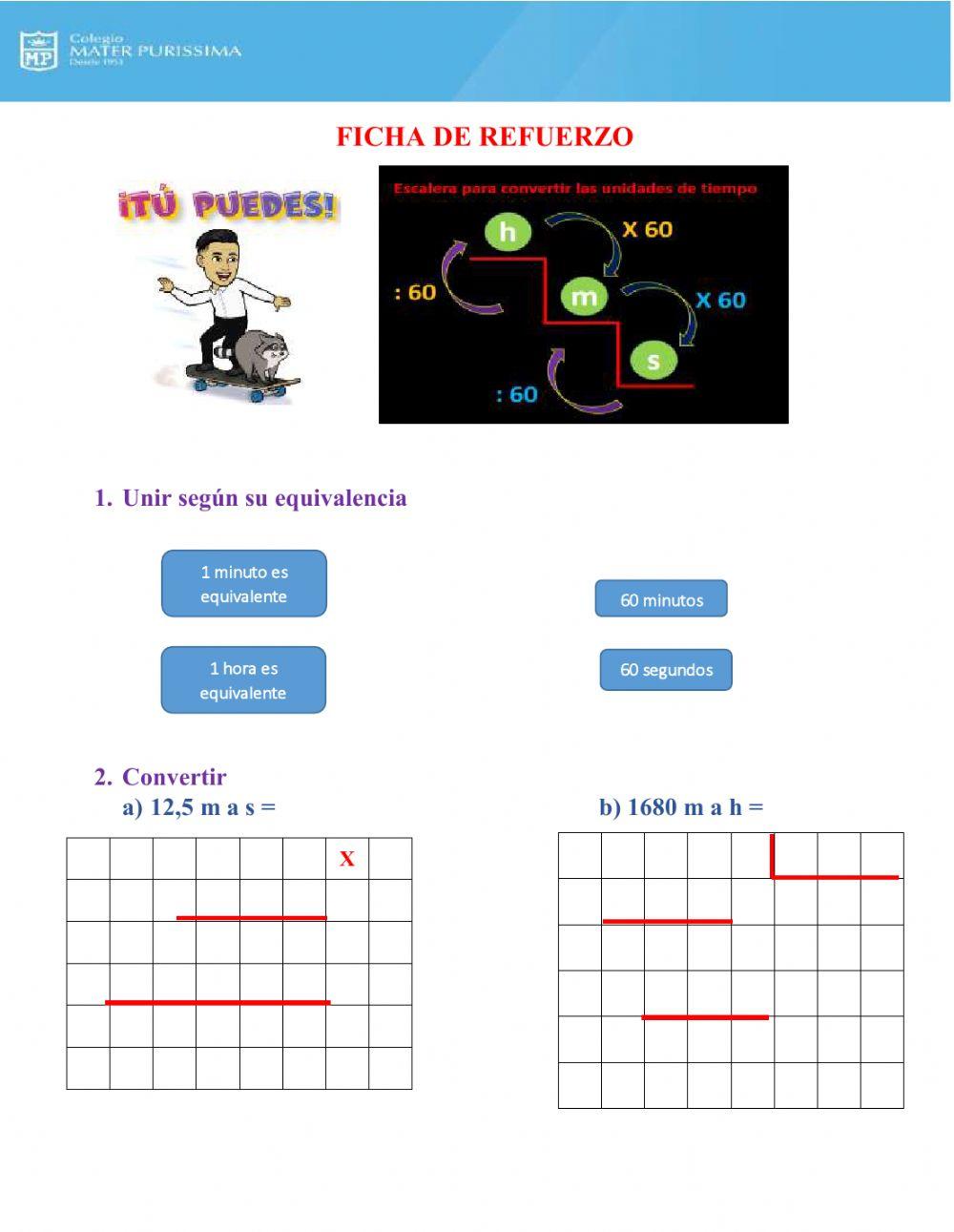 Conversiones de medida de tiempo