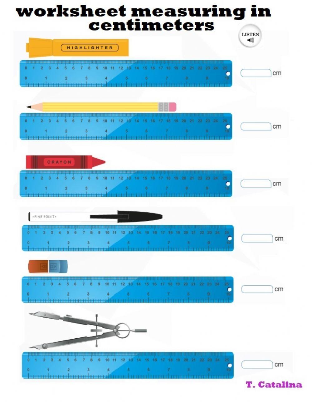 Medidas de longitud: el centímetro