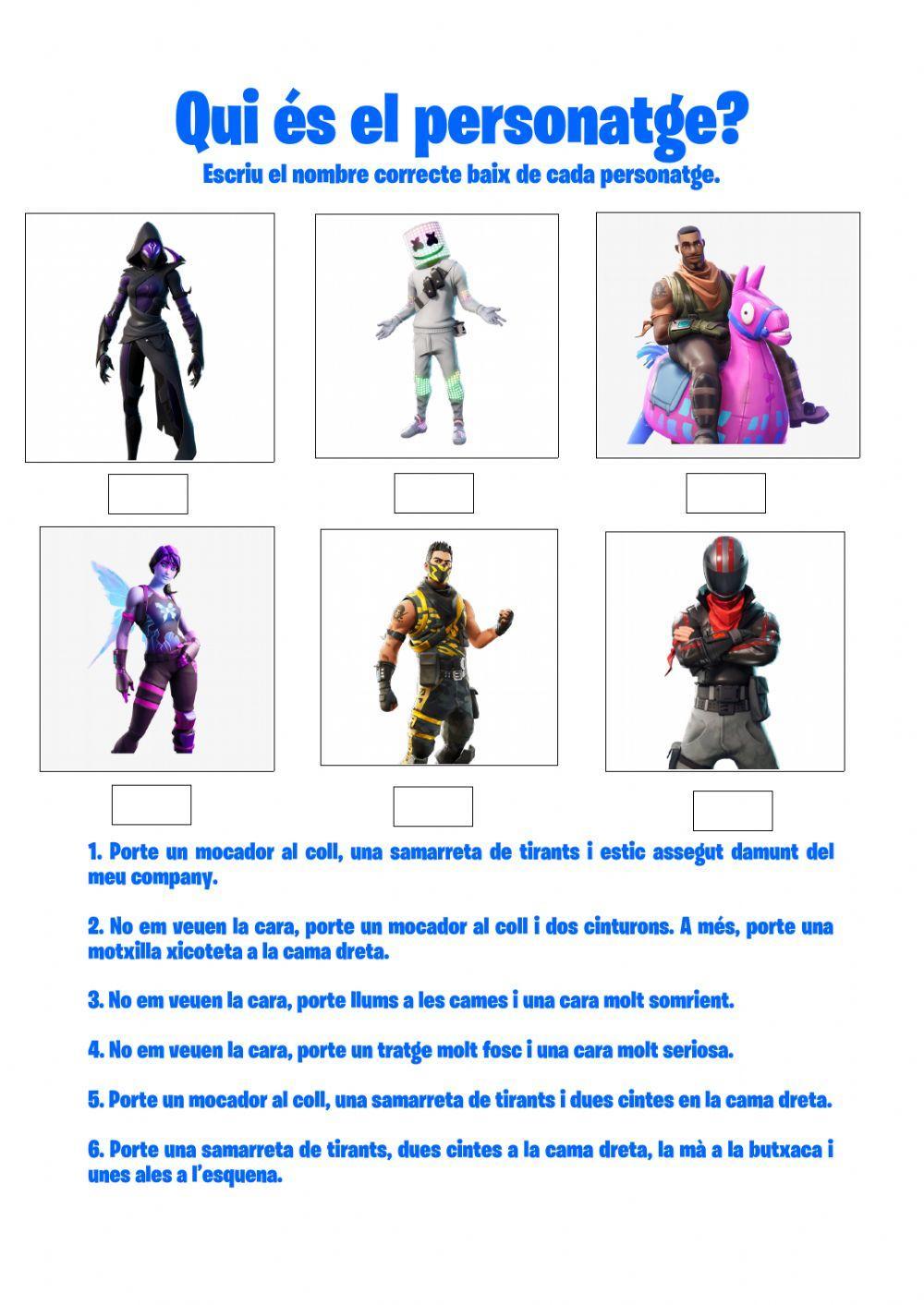 Comprensió Lectora Fortnite 