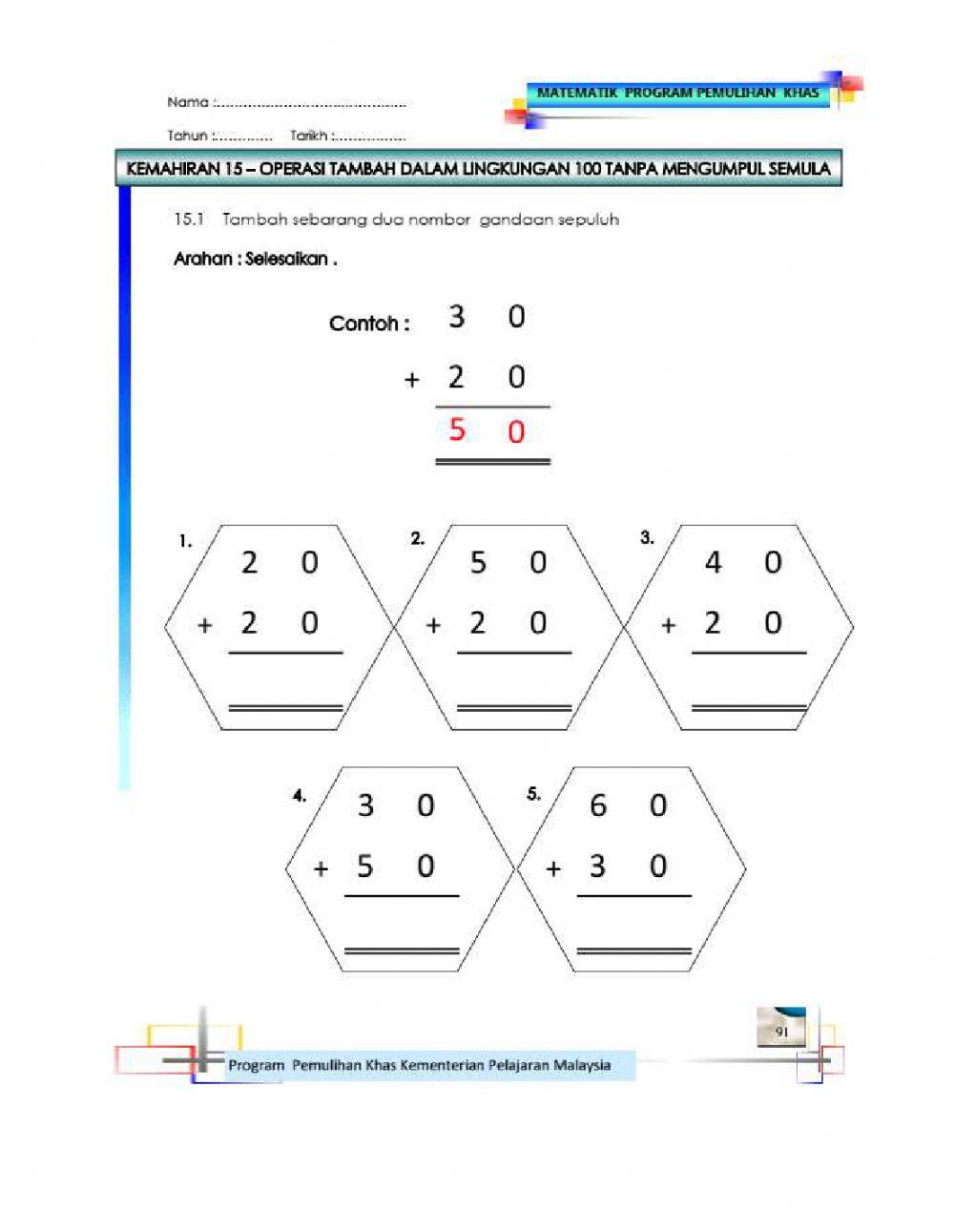 Tambah lingkungan 100 Tanpa Kumpul Semula - part 1