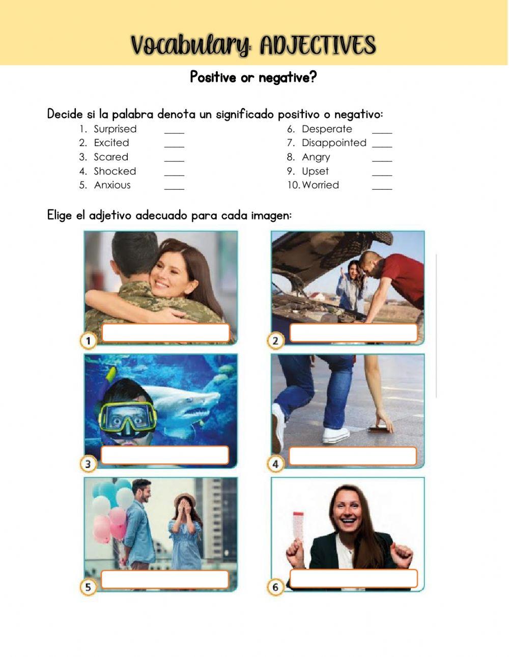 Vocabulary: adjectives