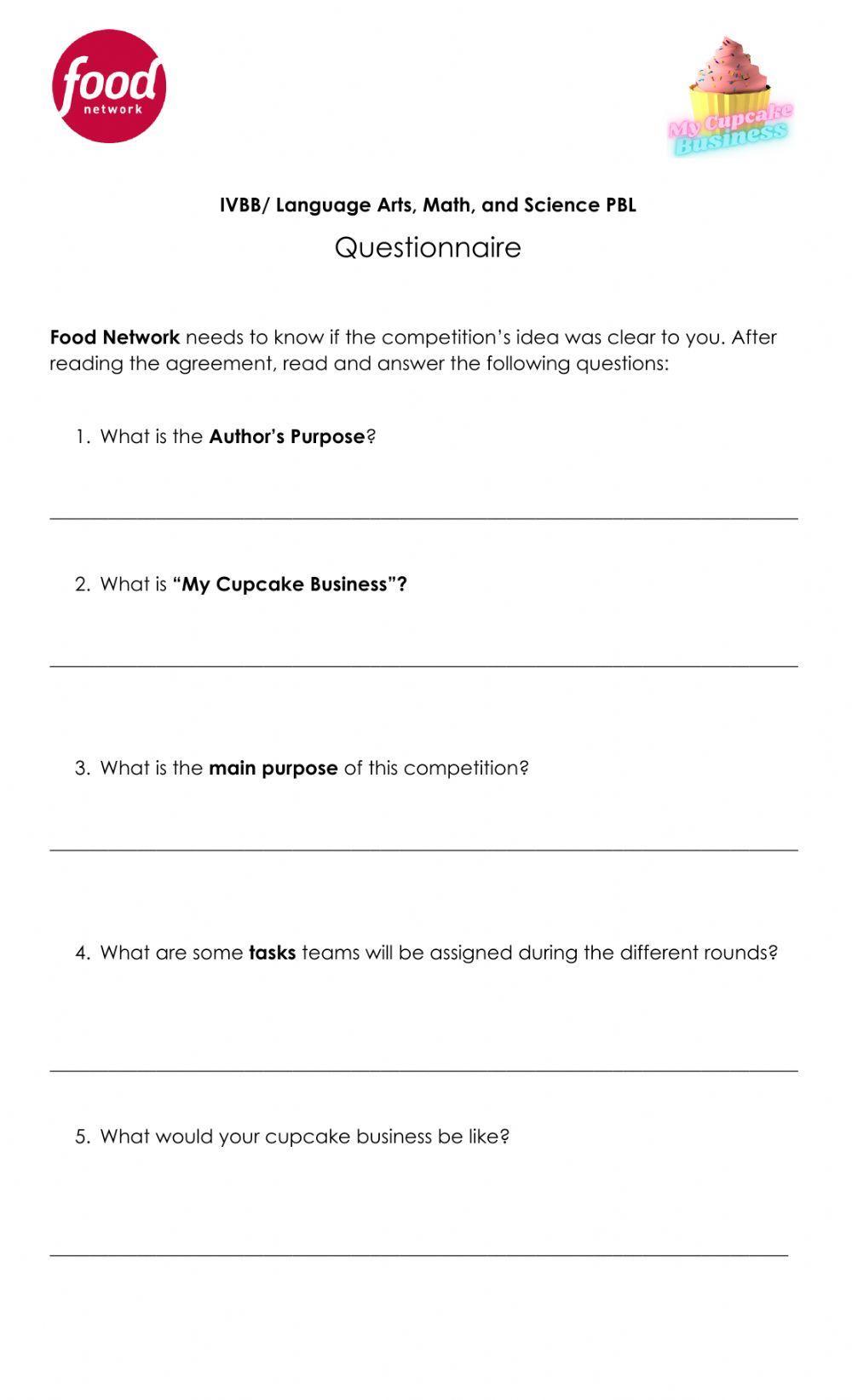 My Cupcake Business - Agreement