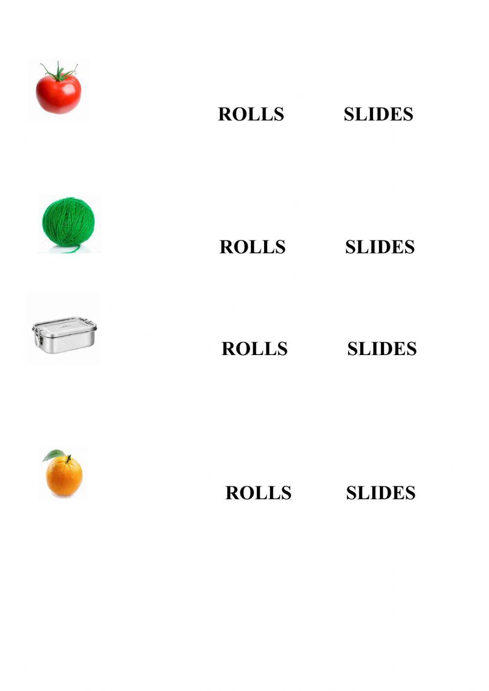 4440627 ROLLING AND SLIDING OBJECTS CLASS 1 (LIVE 4440627 ROLLING AND SLIDING OBJECTS CLASS 1 (LIVE