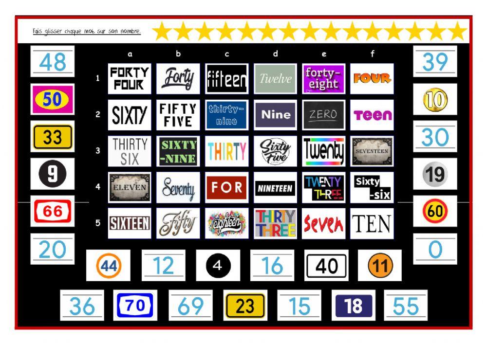 Pad88  Grid - Just Numbers6 (to70)