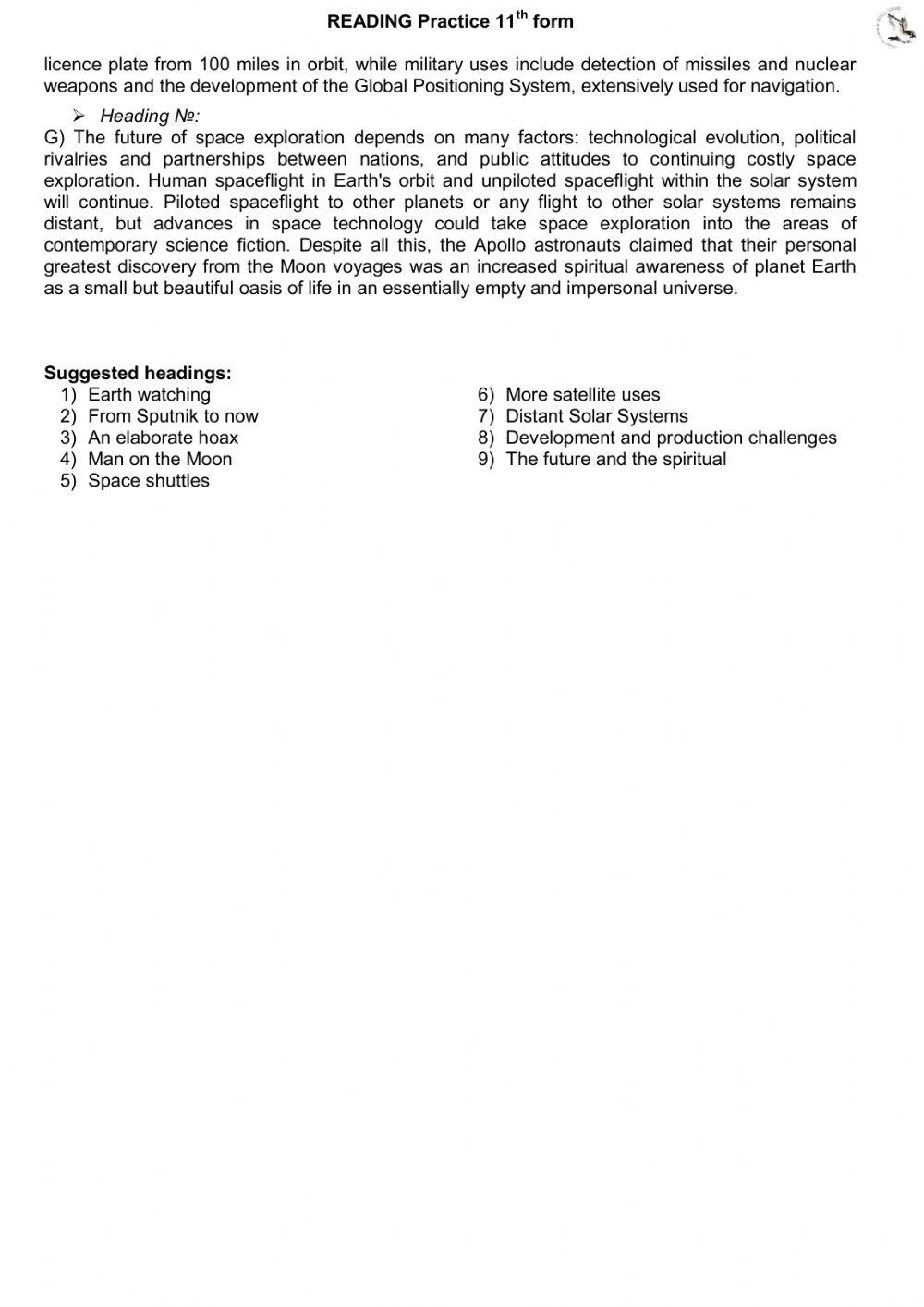 Reading part 1 text 3