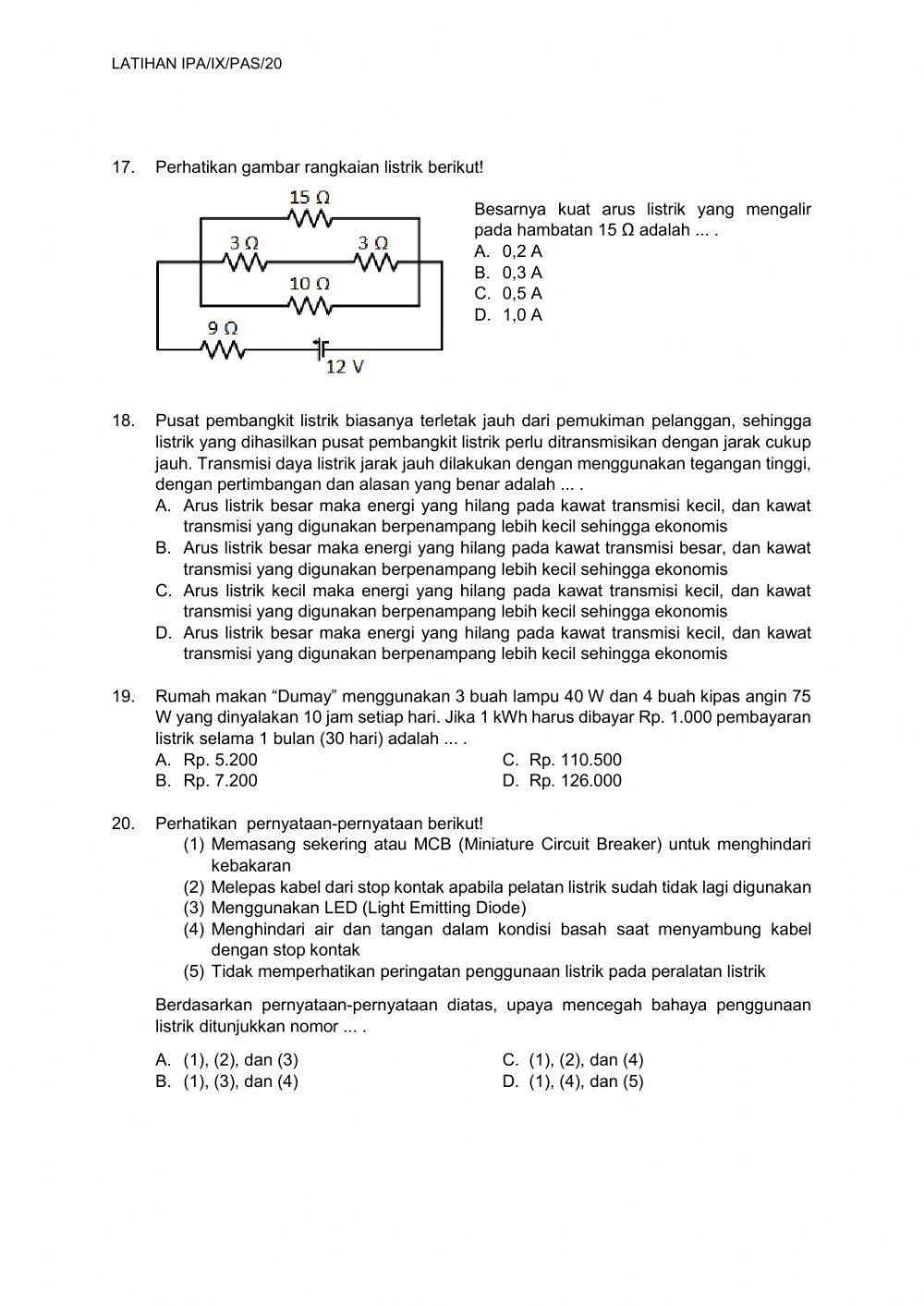 Latihan bab v & bab vi