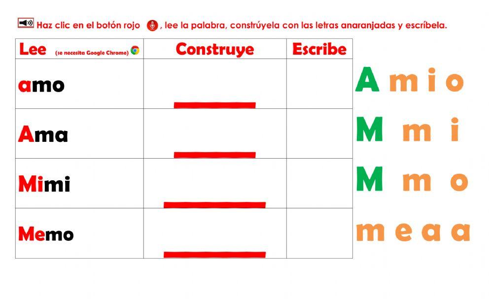 Mimi y Memo lee, construye, escribe