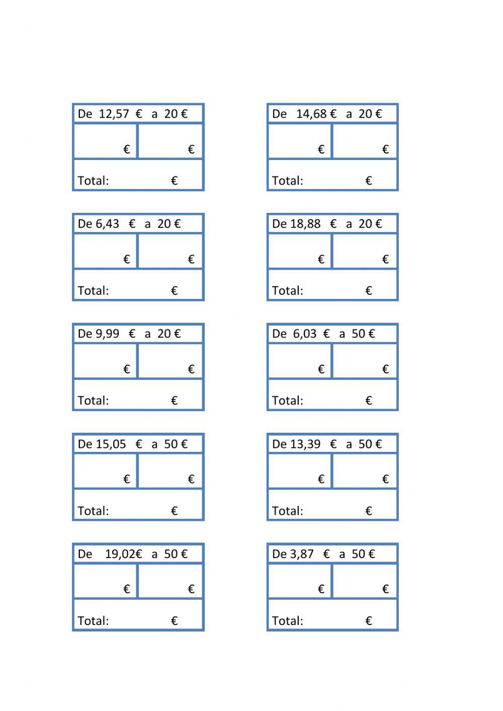 Escalera ascendente decimales precios