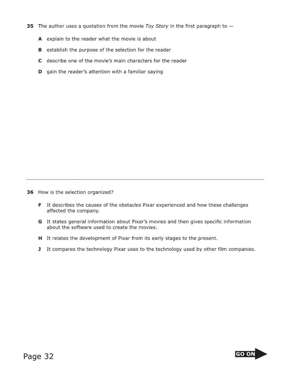 The Story of Pixar - Questions