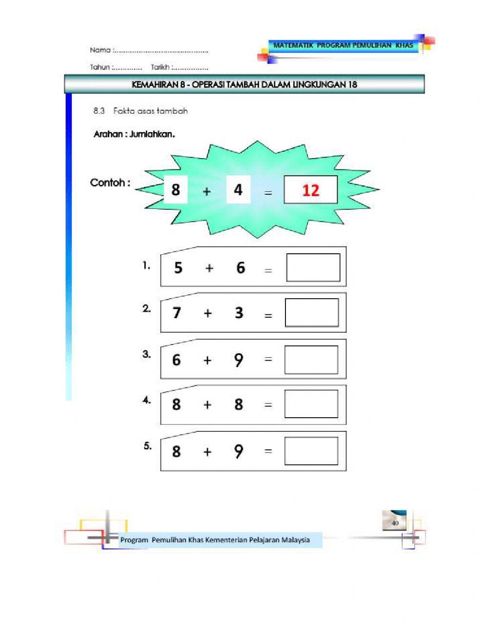 Tambah lingkungan 18 - Penyelesaian Masalah