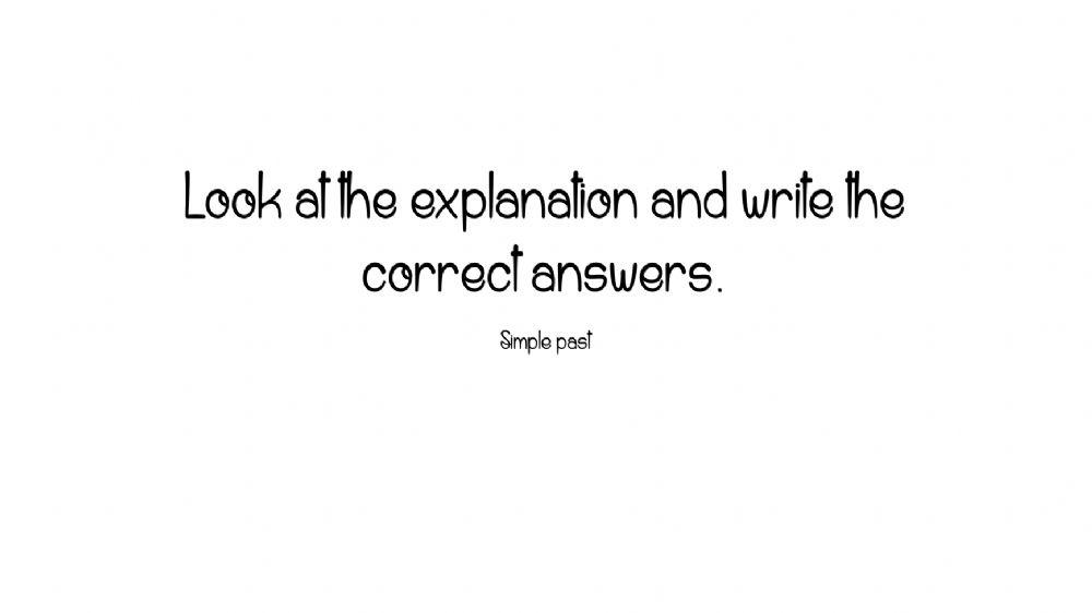 Simple past short answers