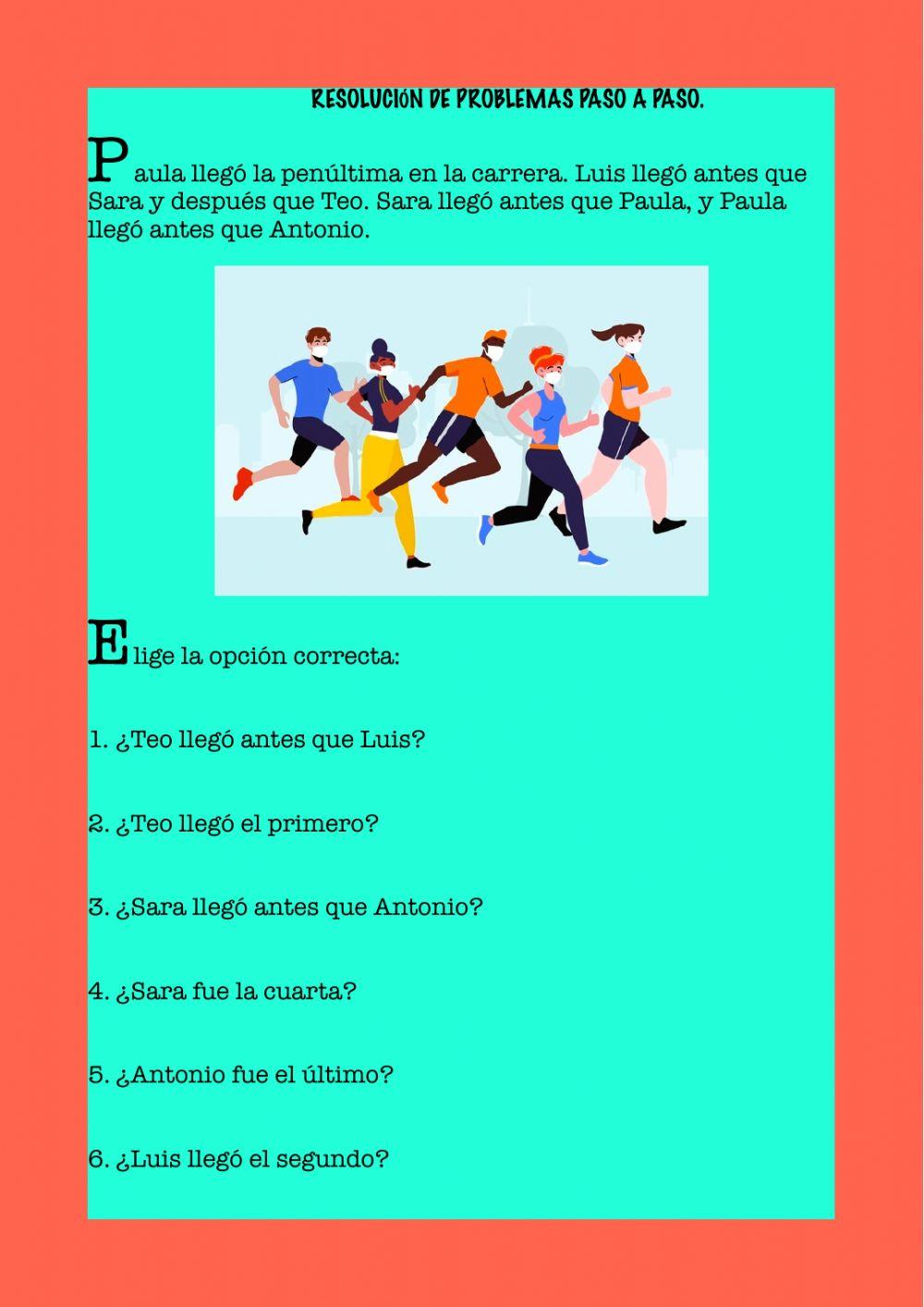 Resolución de problemas paso a paso worksheet Live Worksheets