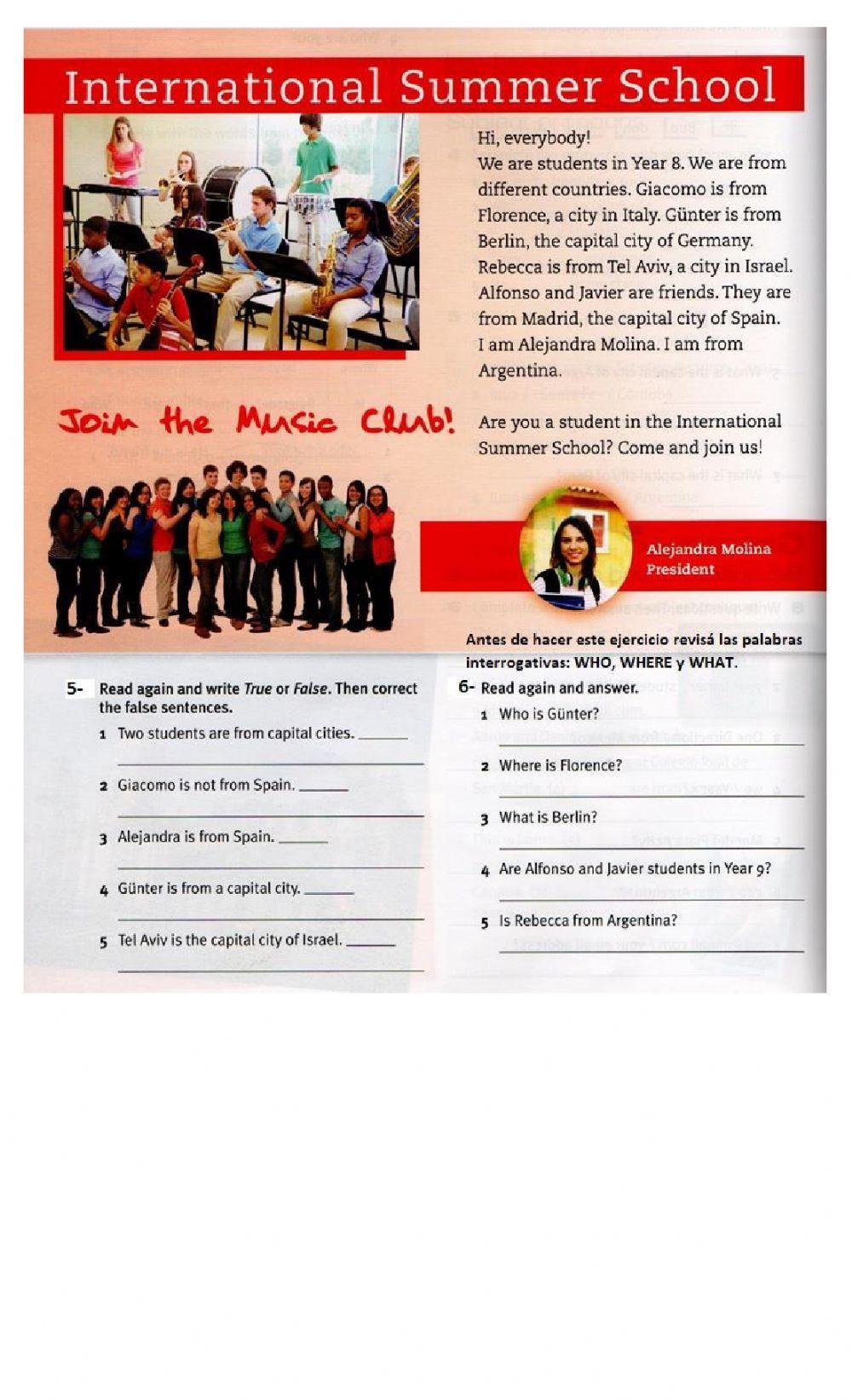 Listening and Reading comprehension