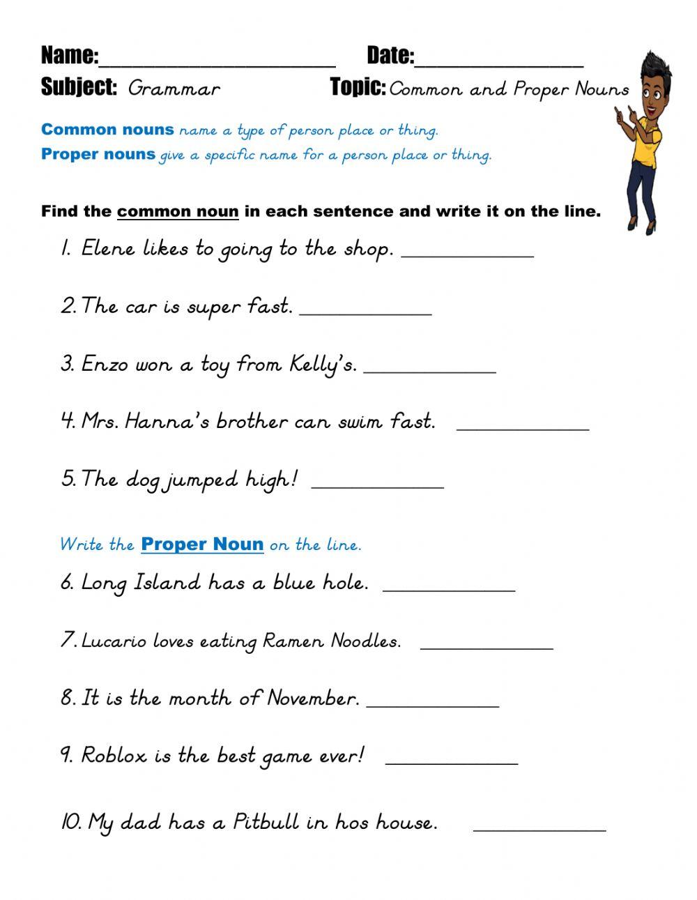 Common and Proper Nouns