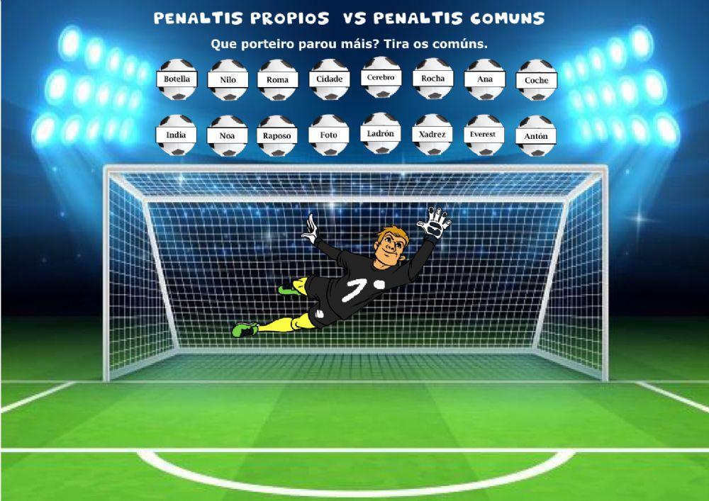 Nomes comúns e propios.