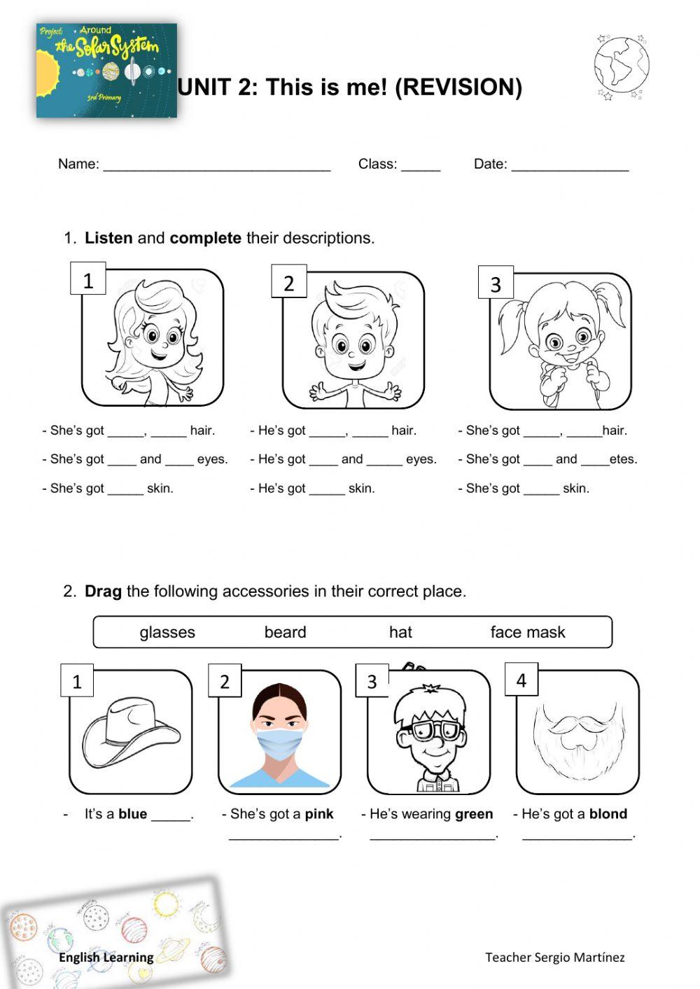 Physical Descriptions - Teacher Sergio Martínez