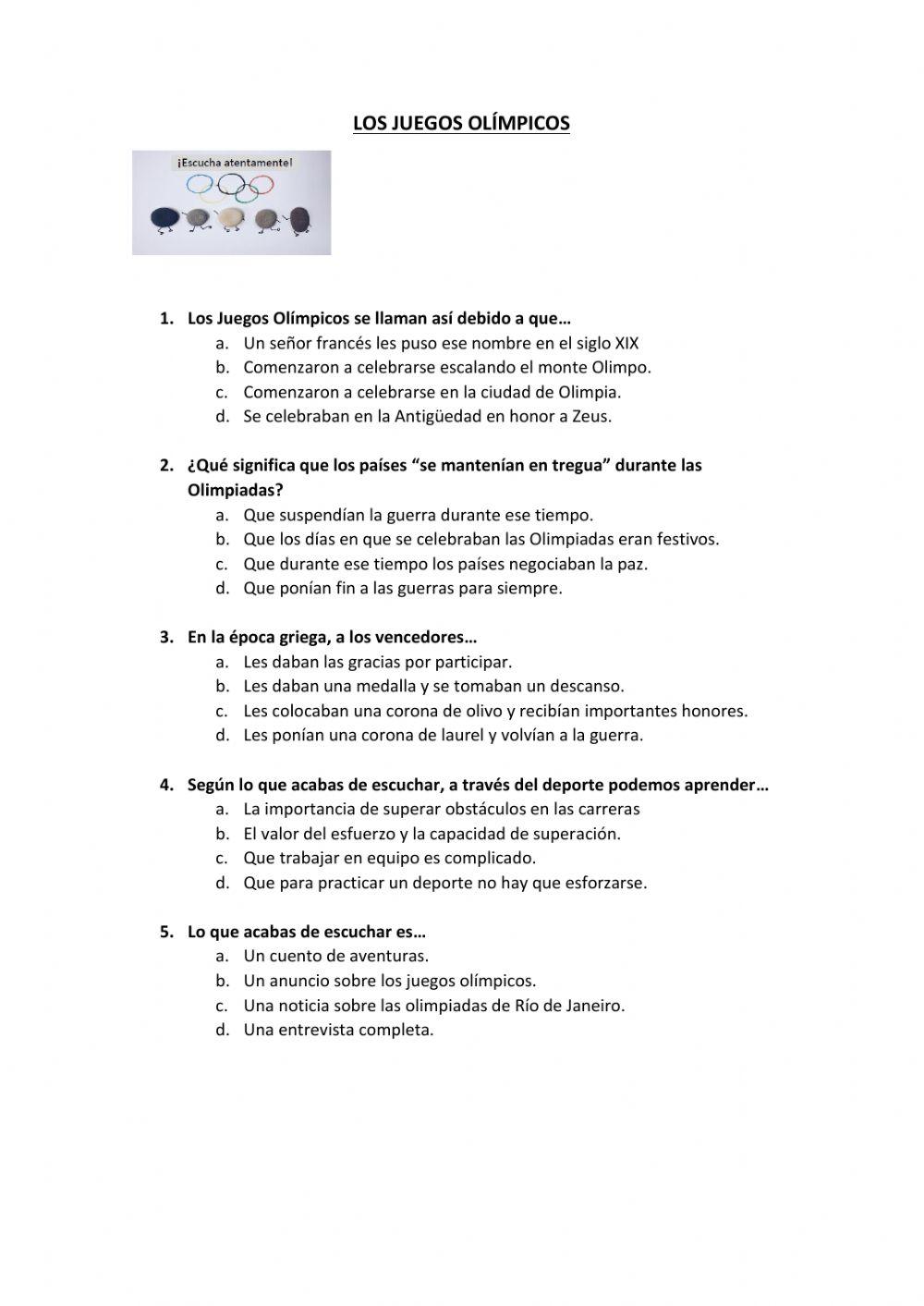 Los juegos olímpicos