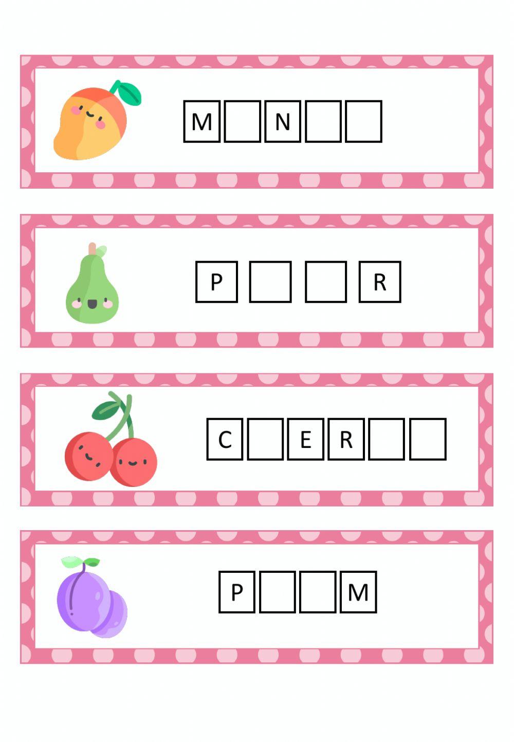 Fruits and Vegetables