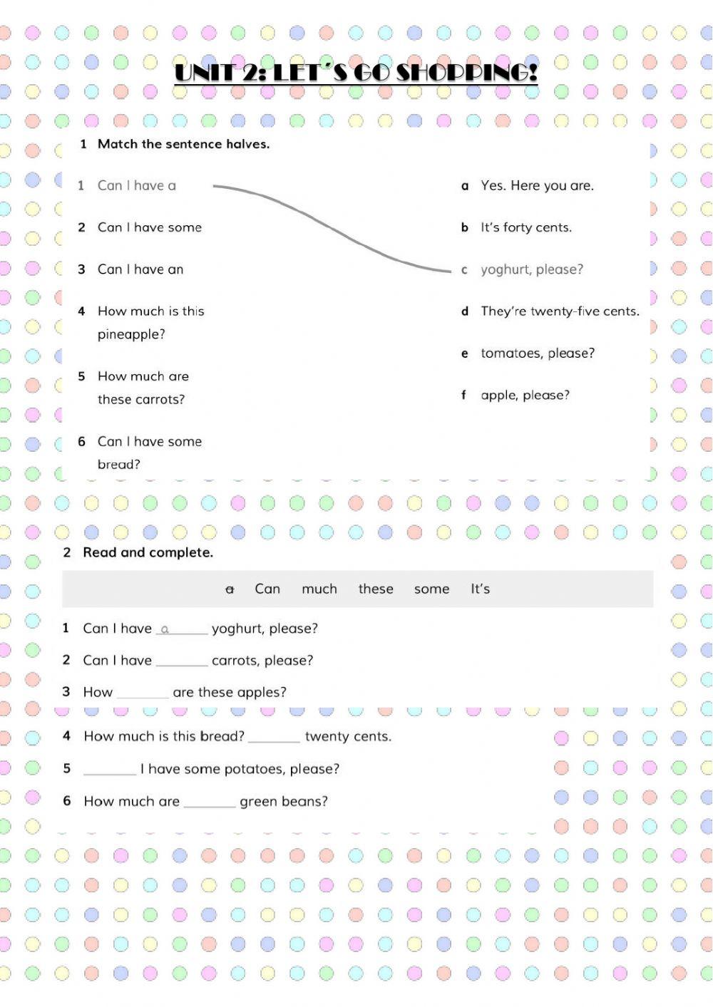 Unit 2. Let-s go shopping.