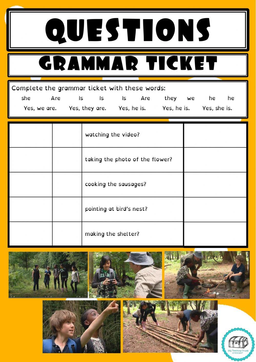 Question - grammar ticket