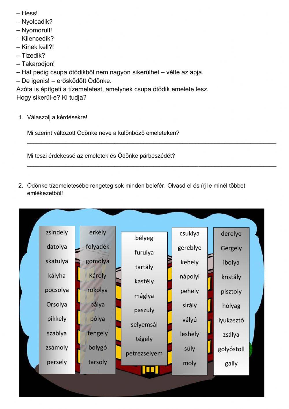 Gyakorló feladatlap