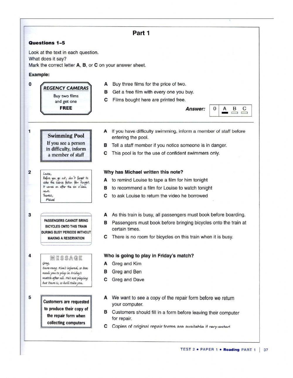 Placement test online activity | Live Worksheets