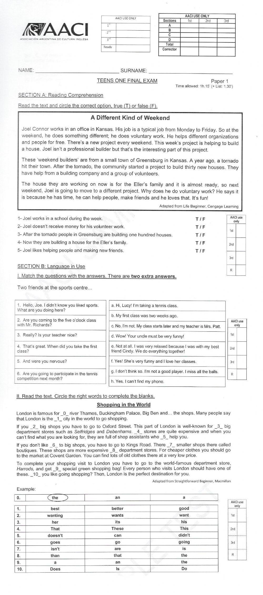 Practice for AACI exams