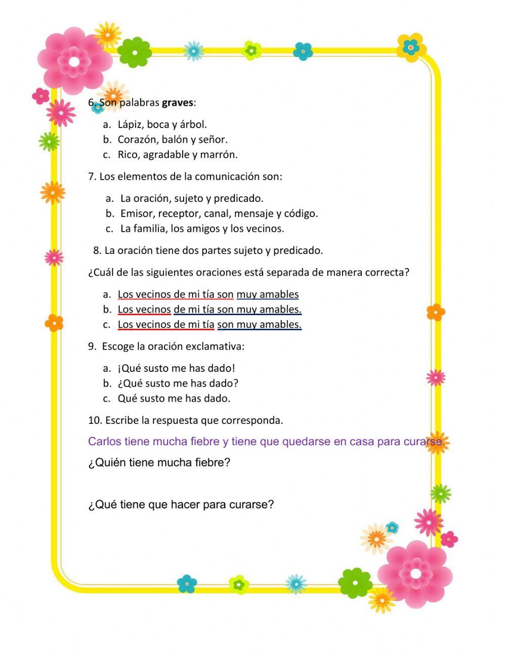 Repaso semana  de refuerzo