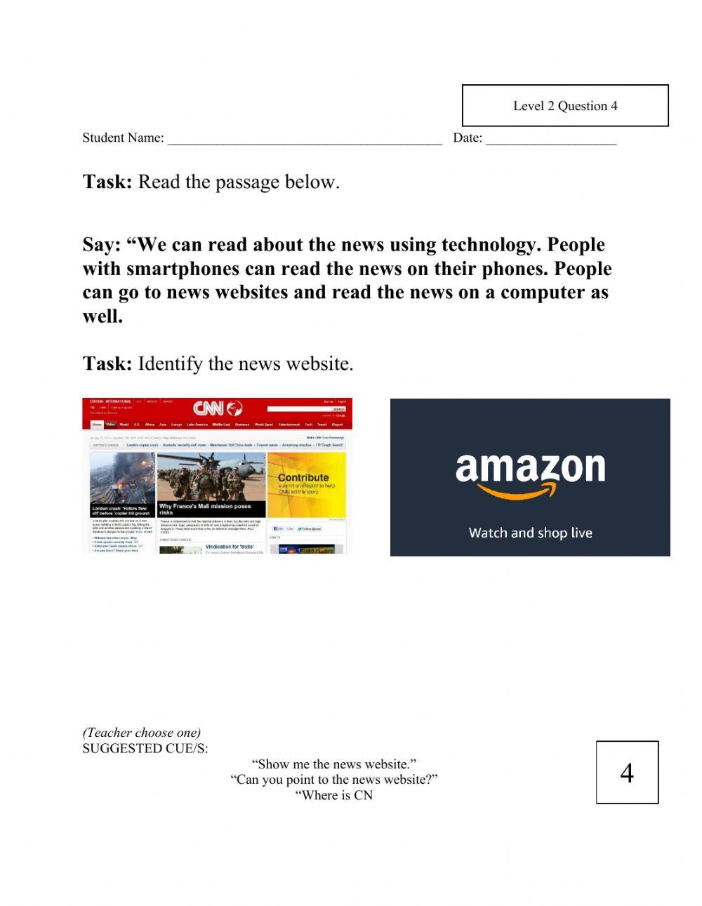 January ELA assessment level 2 k-2 2021