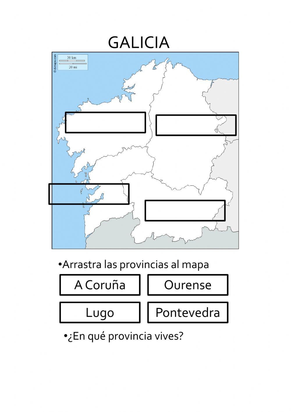 Galicia. Provincias