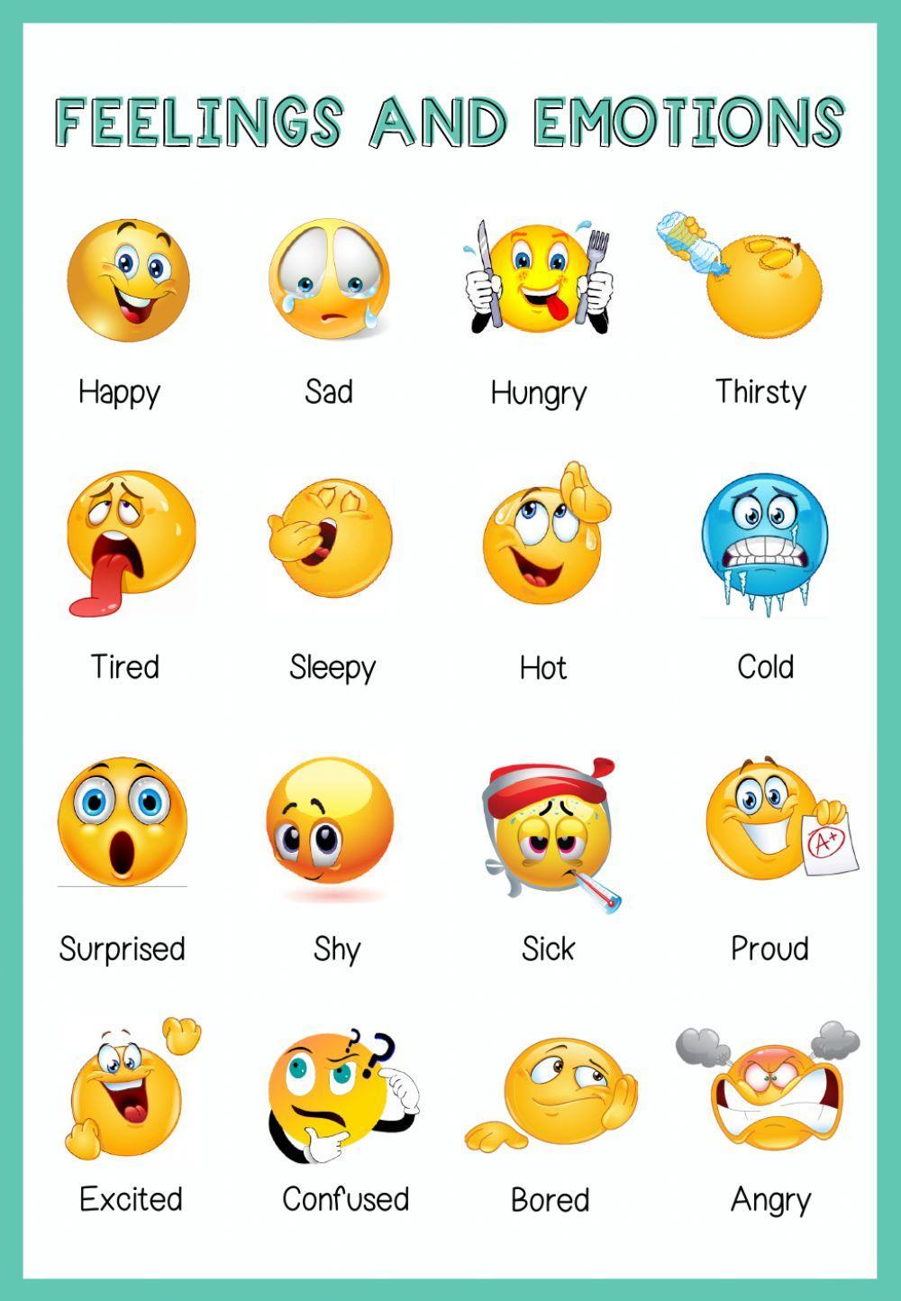 Feelings and emotions interactive exercise for 4TH | Live Worksheets