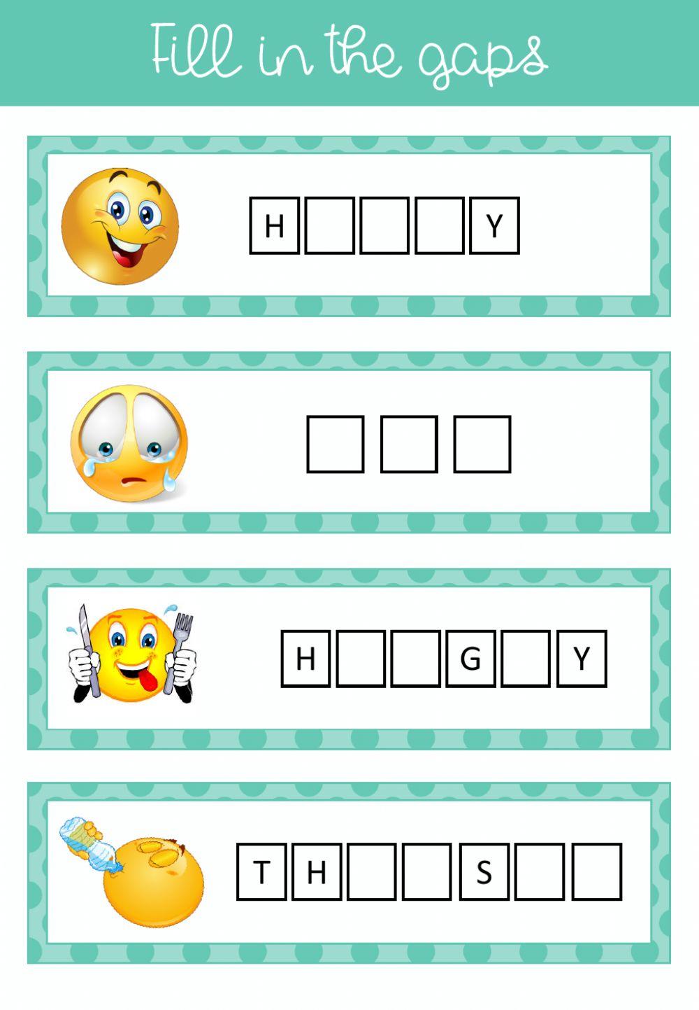 Feelings and emotions vocabulary