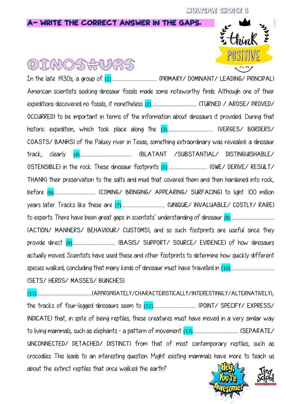 Multiple choice 3 CAE