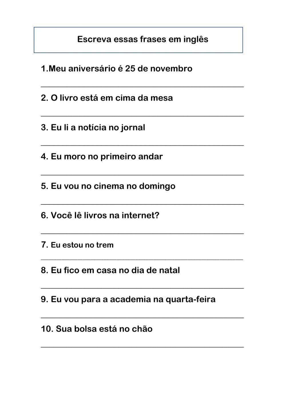 Prepostion on translation