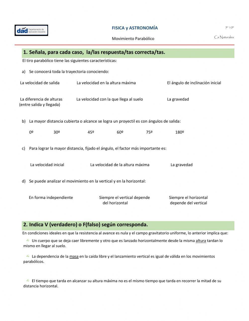 Movimiento Parabólico