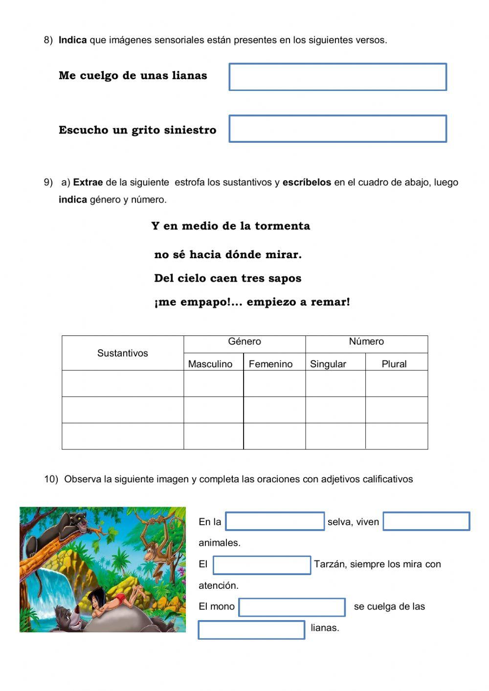 Poesía 3° - Perdido en selva - El último desafío