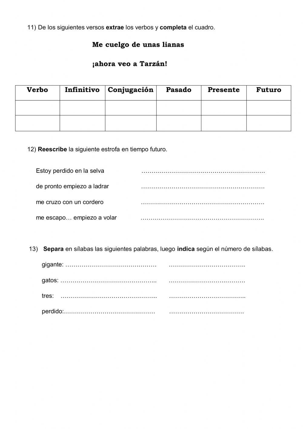 Poesía 3° - Perdido en selva - El último desafío