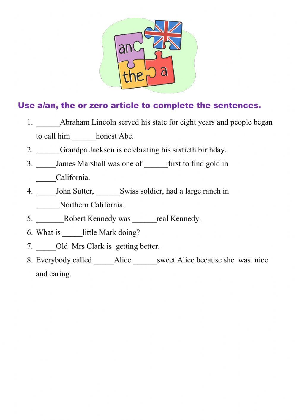 Articles with n… | Free Interactive Worksheets | 6250077