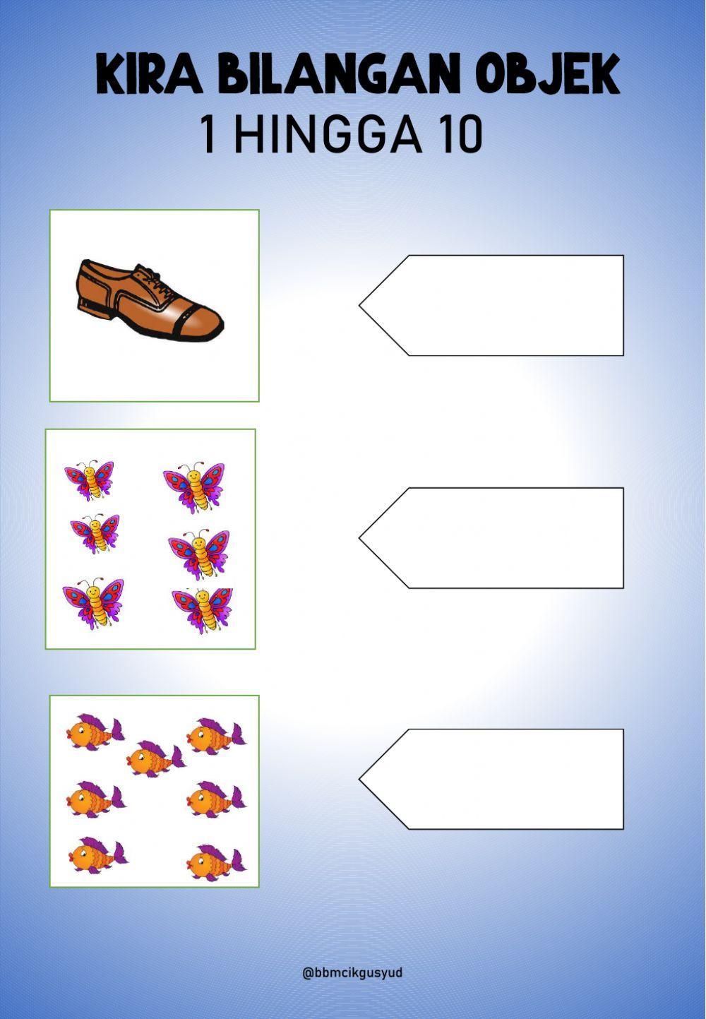 Kira bilangan objek 1-10