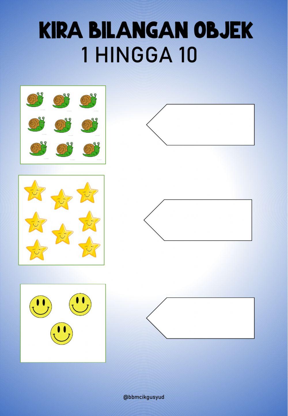 Kira bilangan objek 1-10