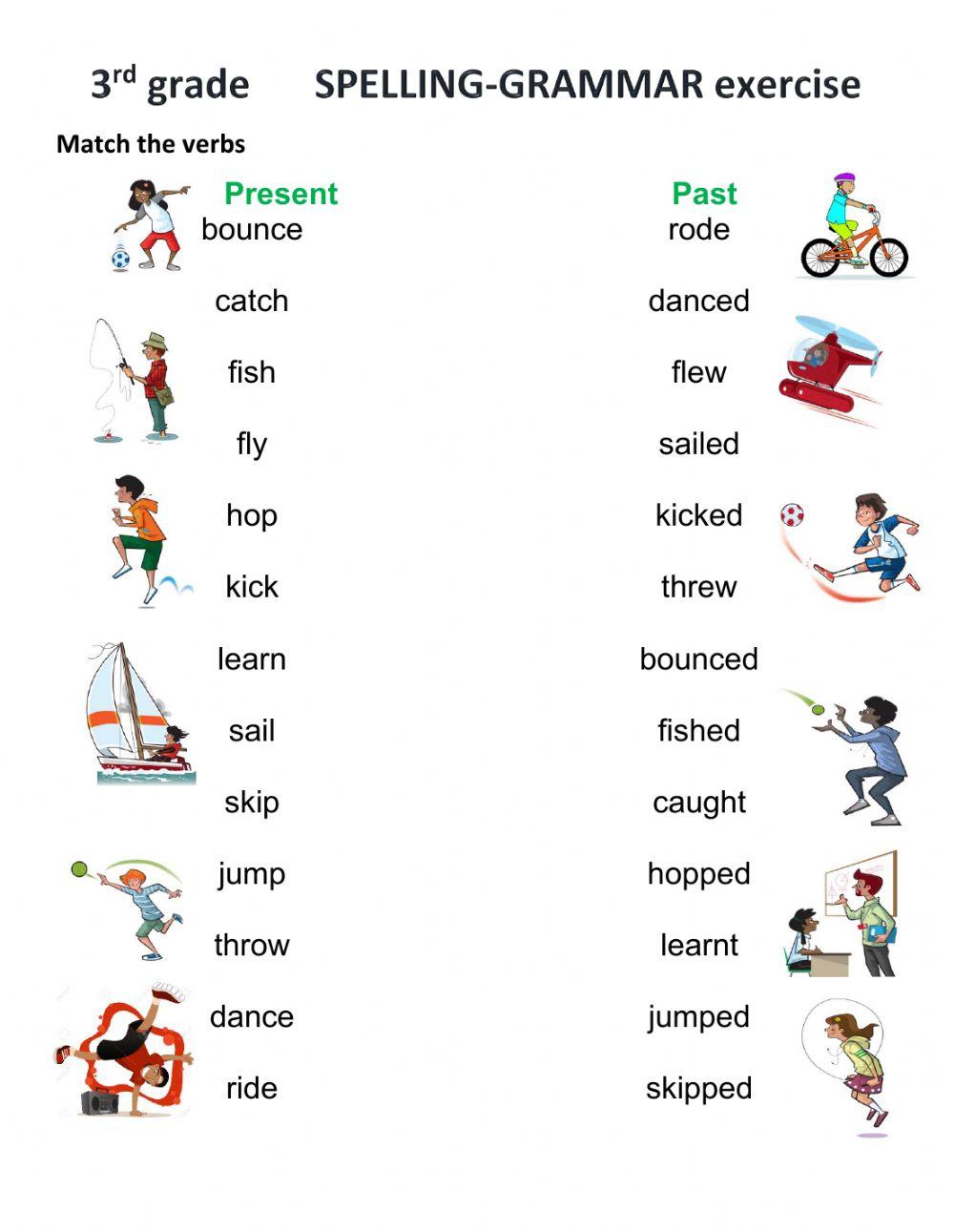Past tense verbs