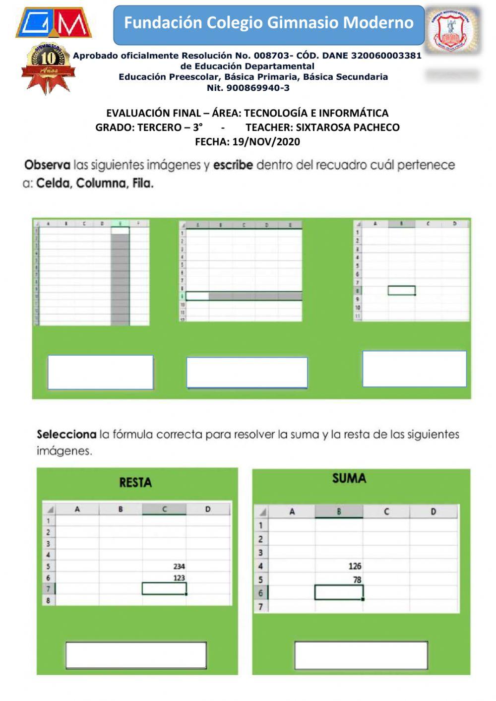 Examen de tecnologia