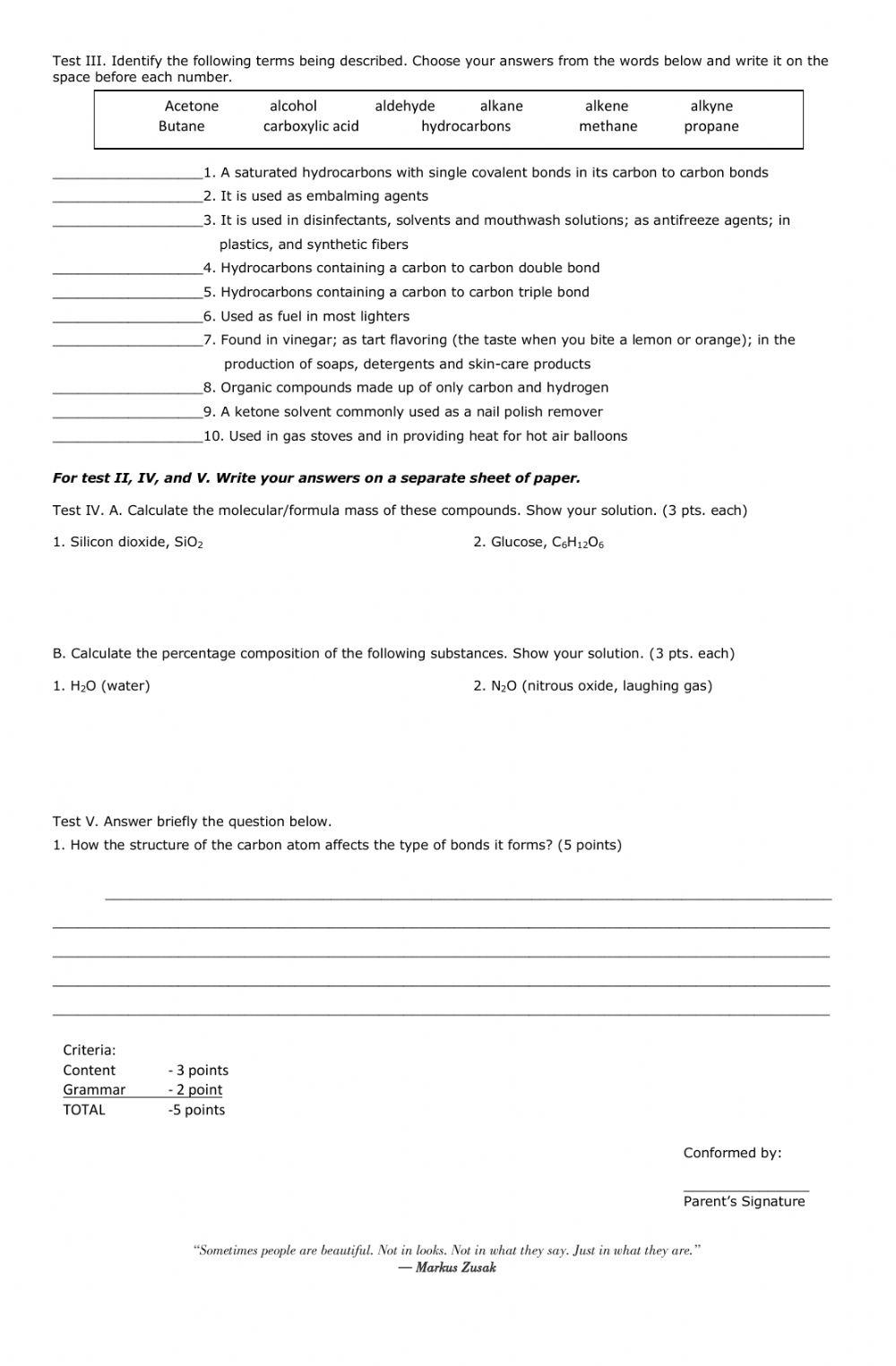 2nd Periodical Exam- Science 9 worksheet | Live Worksheets