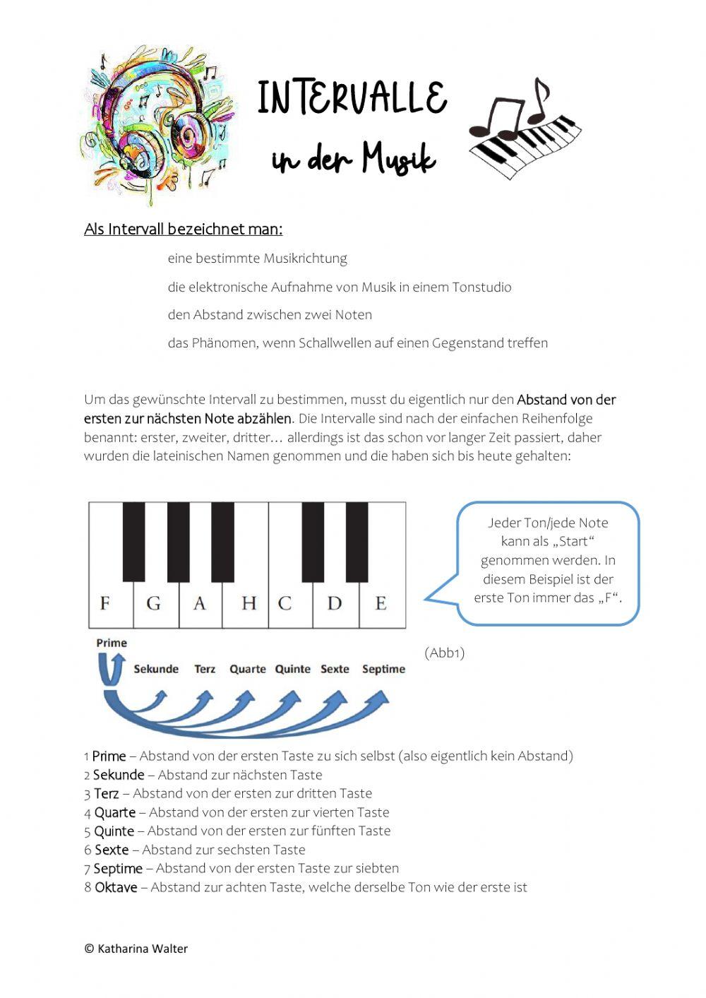 Intervalle in der Musik