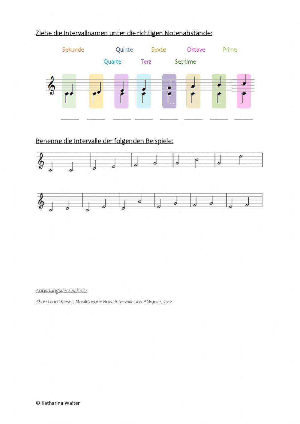 Intervalle in der Musik