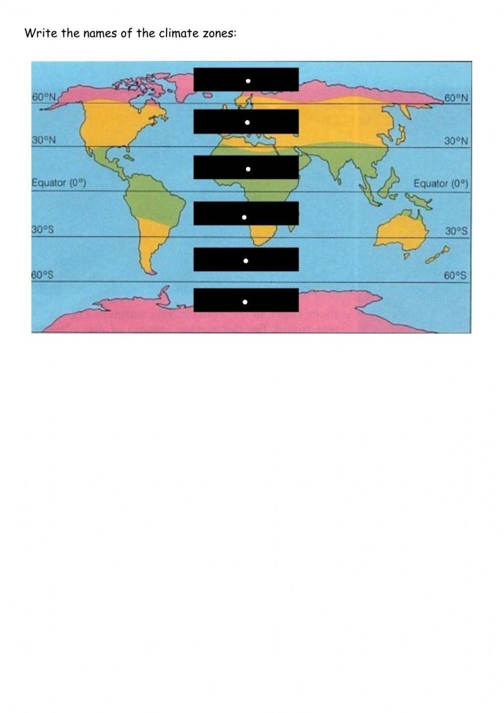 Climate zones Climate zones