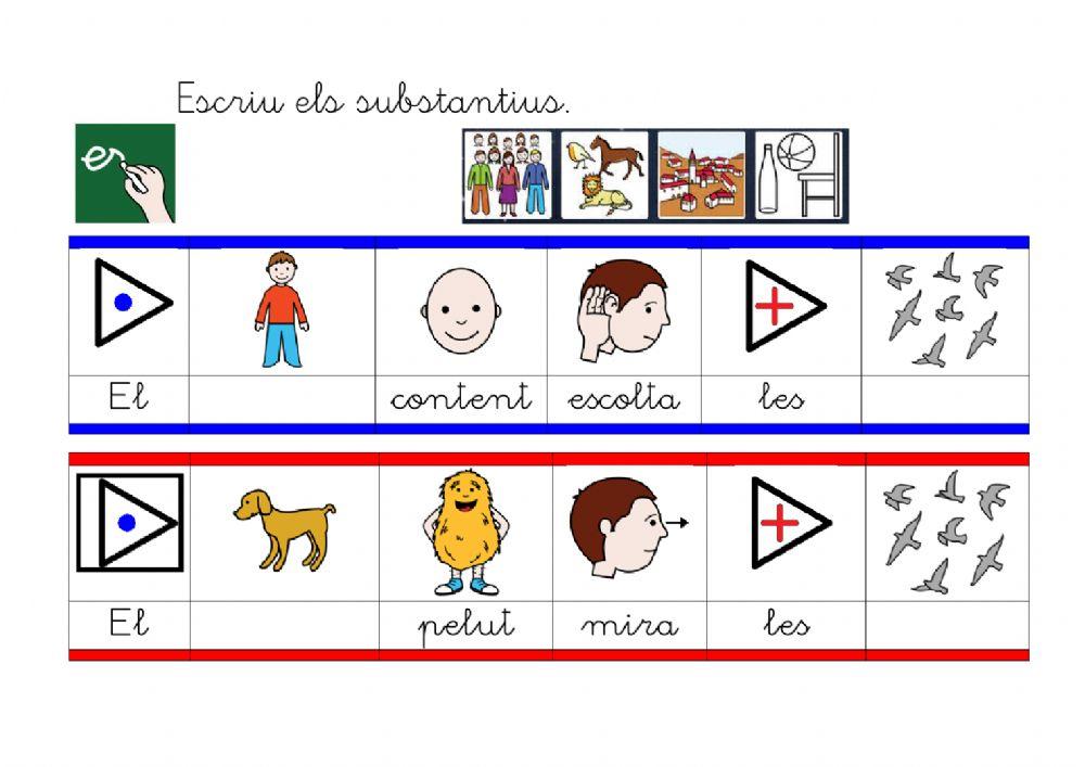 Escriure substantius.