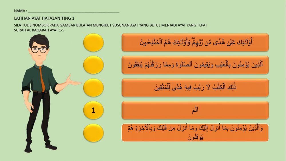 Latihan ayat hafazan ting 1