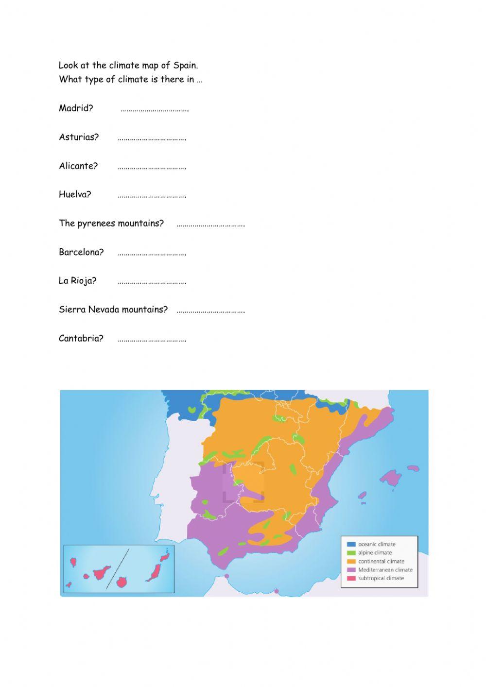 Climates of Spain Climates of Spain